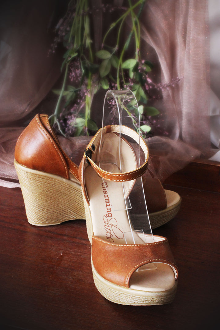 Tan brown cheap wedges