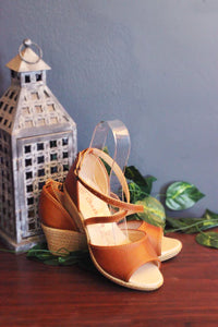 Talitha Tan Cross Strap Open Wedge